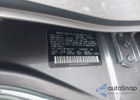 2020 Nissan Rogue Sport Sl Awd Xtronic Cvt z USA, uszkodzony, nr VIN JN1BJ1CW1LW360197